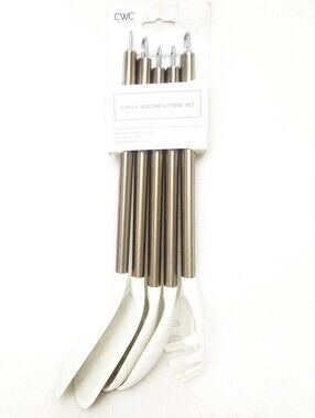 CWC White Silicone 5-Piece Kitchen Utensil Set